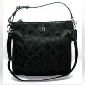 COACH MADISON OPT ART ISABEL HANDBAG/ SHOULDER BAG BLACK #21121